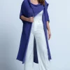 Kardigany Eleganckie | Kardigany Klasyczne>Fobya BAWEŁNIANY KARDIGAN OVERSIZE Z KAPUREM F1852 fiolet