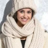Czapki | Czapka I Szalik>Fobya Czapka o grubym splocie chunky knit F1578