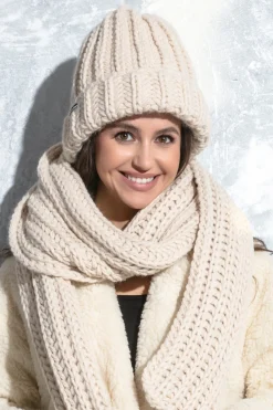 Czapki | Czapka I Szalik>Fobya Czapka o grubym splocie chunky knit F1578