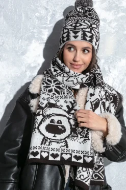 Czapki | Szale>Fobya Czapka z pomponem i szal F1542