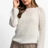 Swetry Na Jesień I Zimę | Swetry Eleganckie>Fobya Delikatny elegancki sweter z wełny alpaki i wełny dziewiczej F1889