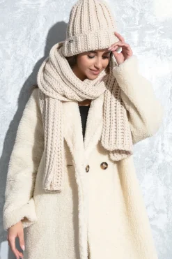 Szale | Czapka I Szalik>Fobya Długi szal o grubym splocie chunky knit F1579