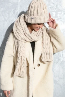Szale | Czapka I Szalik>Fobya Długi szal o grubym splocie chunky knit F1579