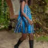 Sukienki Koktajlowe | Sukienki Na Lato>Fobya SATYNOWA KRÓTKA SUKIENKA F1294